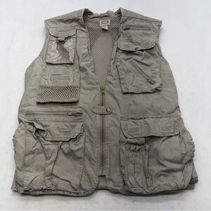 Vintage Banana Republic Vest Fishing Safari Photography Lots of Pockets Size L